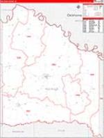 Red River, Tx Carrier Route Wall Map